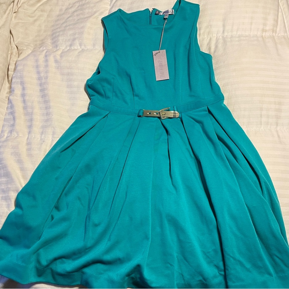 New with tags, Jennifer Lopez teal cotton dress